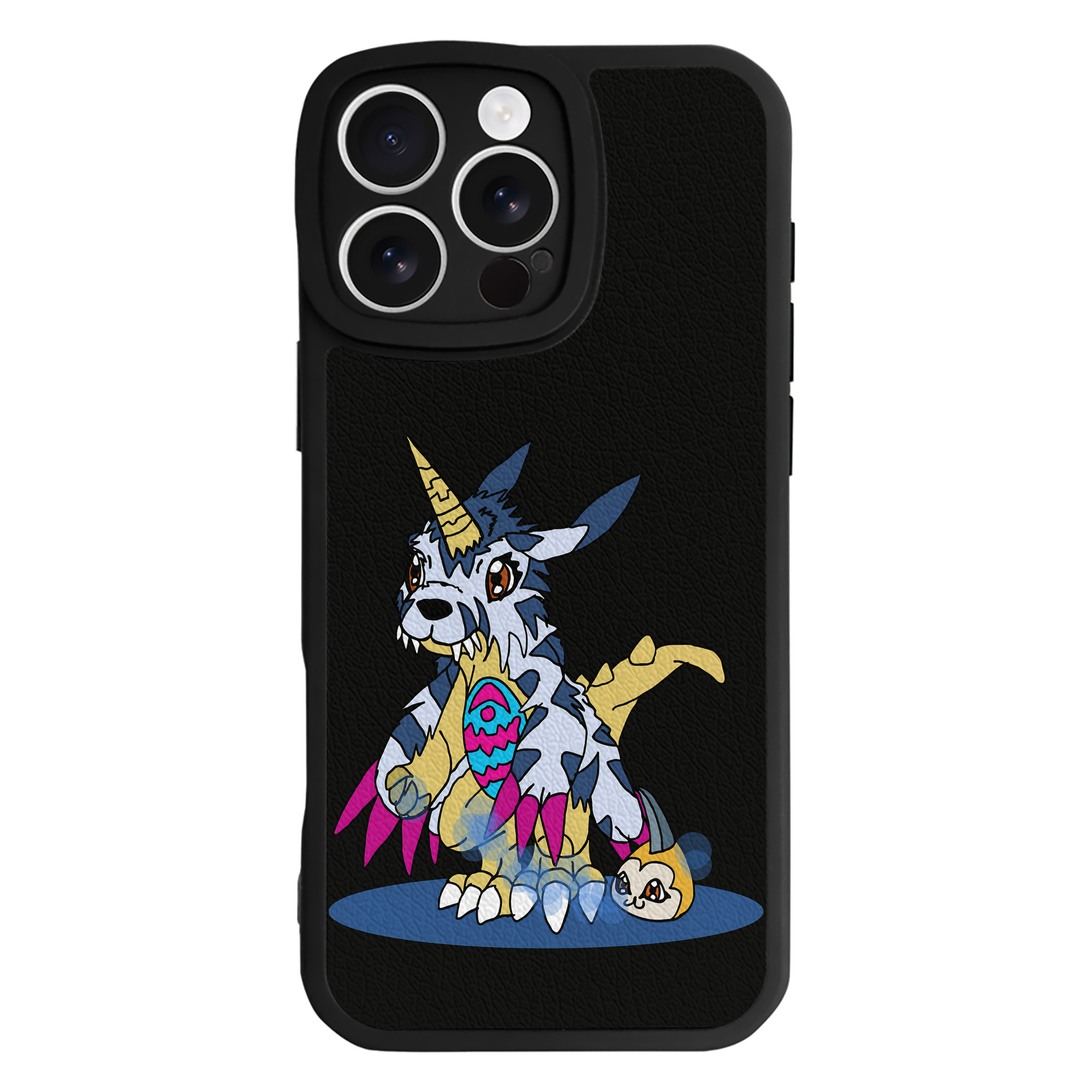 （画像用） Digimon デジタルモンスター/デジモン 【iPhone 16シリーズ対応】シリコンスマホケース（レザー調） 材質：シリコン
